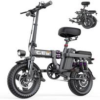 TOOFLY GE5 Elektrinis dviratis 250W variklis 48V15AH ličio baterija Sulankstomas miesto elektrinis dviratis 14 colių padanga Suaugusiųjų miesto važiavimo elektrinis dviratis 250W 48V 15AH (Foldable) juoda