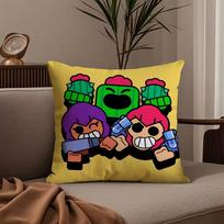 Hot Game B-BRAWLs Movie Pillow Case Anti-dustmite Pillowcase Invisible zipper silky short plush Sofa cushion cover 30X30cm