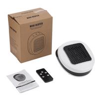 600W Mini Portable Heater For RV Home Small Bathroom Wall Mounted PTC Ceramic Electric Heater With Remote Control EU black