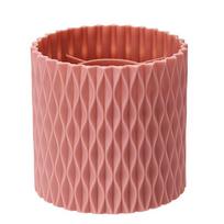 Rotating Makeup Brush Storage Tube, Lipstick Brush, Pen Bucket, Dressing Table, Cosmetics Shelf rožinė