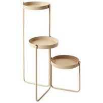 Beliani Gėlių stovas FRAGARIA metalinis 42 cm smėlio spalvos