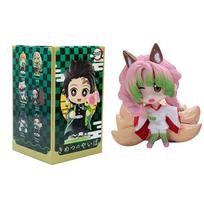 Demon Slayer Tanjiro Kamado Nezuko anime animacinis personažas aklas dėžutė kūrybingas individualizuotas statulos modelis ornamentas staigmena dovanų dėžutė black