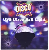 Fizz Creations USB disko rutulinis šviestuvas – kompaktiškas
