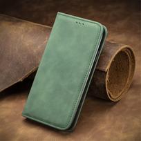 Retro PU odos atverčiamas dėklas telefonui Samsung Galaxy S 25 S25 S24 S26 Ultra S23 S22 Plus S25 Edge FE A57 A56 Magnetinis dangtelis XL007 Galaxy S25 FE žalia