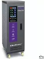 Qoltec Trifazis įtampos stabilizatorius AVR MULTIPROTECTION | 40kVA | Tikslumas ± 3% | Servovariklis 3F | LCD | Expert Line