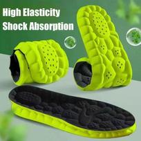 4D Sport Insole Super Soft Shoes Sole Pads For Feet Shock Absorption Baskets Shoe Sole Arch Support Orthopedic Shoe Insoles Black 35 yellow