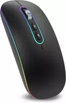 cimetech belaidė optinė pelė, Bluetooth 5.1 ir 2,4 GHz, su LED, EU-M01-RD-BK