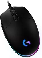 Logitech G203 LIGHTSYNC su laidu žaidimų pelė, 8000 DPI, RGB apšvietimas, 6 programuojami mygtukai, juoda
