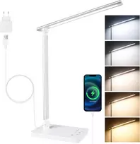 Akynite LED stalinė lempa su USB-C, 5 spalvinės temperatūros režimais ir 10 ryškumo lygių
