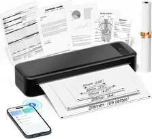 TATTMUSE nešiojamasis belaidis A4 terminis spausdintuvas, Bluetooth, 300 dpi, A285M