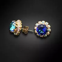 Diamond Sky Jewelry Auskarai „Glory III (Bermuda Mėlyna)“ su Swarovski® kristalais