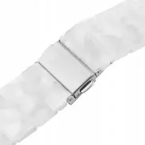 Fixed Fiksuotas dirželis iš dervos (Resin). Dirželis su greitu užsegimu 22 mm, skirtas išmaniajam laikrodžiui, debesų baltumo.