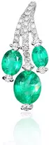 Diamond Sky Jewelry Balto aukso 585 prabos pakabukas su deimantais ir smaragdais „Emerald Vine“