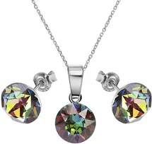 Diamond Sky Jewelry Sidabrinis papuošalų rinkinys moterims „Classic (Vitrail Medium)“ su Swarovski® kristalais