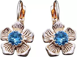 Diamond Sky Jewelry Auskarai „Colorful Splendor (Aquamarine Mėlyna)“ su Swarovski® kristalais