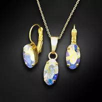 Diamond Sky Jewelry Papuošalų rinkinys moterims „Enigma (Aurora Borealis)“ su Swarovski® kristalais