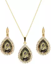 Diamond Sky Jewelry Papuošalų rinkinys moterims „Celestial Drop (Gold Patina)“ su Swarovski® kristalais