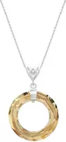 Diamond Sky Jewelry Sidabrinis pakabukas „Cosmic Ring (Golden Shadow)“ su Swarovski® kristalais