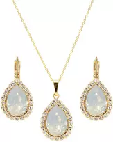Diamond Sky Jewelry Papuošalų rinkinys moterims „Celestial Drop (Baltas Opal)“ su Swarovski® kristalais