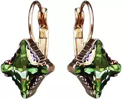 Diamond Sky Jewelry Auskarai „Byzantine Cross (Peridot Scarabaeus Žalias)“ su Swarovski® kristalais
