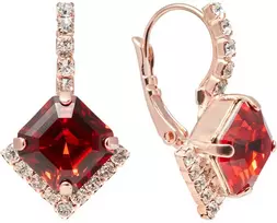 Diamond Sky Jewelry Auskarai „Imperial III (Scarlet)“ su Swarovski® kristalais