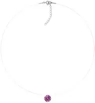 Diamond Sky Jewelry (Išskirtinis) Nematomasis sidabrinis pakabukas (Fancy Violetinė) su Swarovski Zirconia Pure Brilliance kristalu