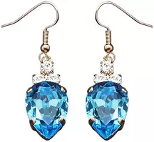 Diamond Sky Jewelry Auskarai „Leonora (Aquamarine Mėlyna)“ su Swarovski® kristalais