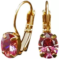 Diamond Sky Jewelry Auskarai „Baroque Mirror II (Fancy Rožinė)“ su Swarovski® kristalais