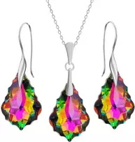 Diamond Sky Jewelry Sidabrinis papuošalų rinkinys moterims „Baroque IV (Vitrail Medium)“ su Swarovski® kristalais