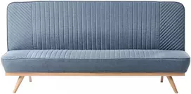 Beliani Dvivietė išskleidžiama sofa KALFAFEL, mėlyna