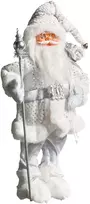 Beliani Kalėdinė dekoracija NELAUG Kalėdų Senelis 48 cm sidabrinė