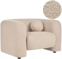 Fotelis Beliani Fotelė LEIREN Boucle smėlio spalvos