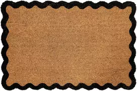 Beliani Durų kilimėlis PINATUBO natūralios spalvos 60 x 90 cm iš kokoso pluošto