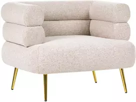 Fotelis Beliani Fotel BOVIK smėlio spalvos