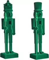 Beliani 2 dekoratyvinių figūrėlių rinkinys FLATEY Spragtukas 40 cm, žalias