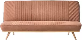 Beliani Dvivietė išskleidžiama sofa KALFAFEL, aukso ruda
