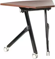 Beliani Sudedamas kampinis darbo stalas BENDI tamsiai ruda 90 cm 64 cm