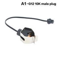 Dujinio katilo temperatūros jutiklis G12/G18 Varžtas 10K 50K Montuojamas ant sienos Namų šildymo sistemos Remontas Pakeitimas G12 10K male plug gray