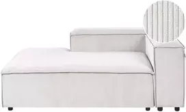 Sofa Beliani ARDAL šezlongas, dešininis, kreminės spalvos veliūras