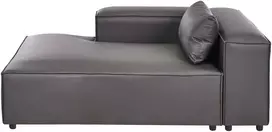 Sofa Beliani Dešininis gultas BRANDE Juodas