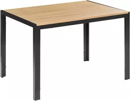Beliani Valgomojo stalas MANN rudas/juodas 120 cm 80 cm