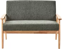 Beliani Dvivietė sofa ESRUM šviesiai ruda/žalia