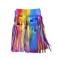 Self Adhesive Backing Tinsel Fringe Garland Foil Fringe Curtain Banner  Wedding Decorations Multicolor1 blue