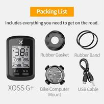 Xoss G+ GPS Dviračio Kompiuteris Chronometras LCD Ekranas Atsparus Vandeniui IPX7 gray