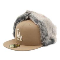 New Era 59FIFTY Dogear LA Los Angeles Dodgers LA Size 7 Cap, (ONSPOTZ Exclusive), Khaki, 5/8 (MLB)