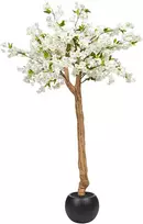 Beliani Dirbtinis medis CHERRY TREE 180 cm baltas
