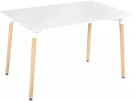 Beliani Valgomojo stalas NEWBERRY baltas 120 cm x 80 cm