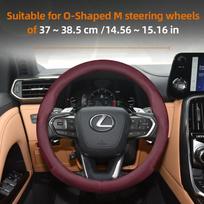Suitable for Lexus Ultra-Thin Breathable Leather Steering Wheel Cover Suitable for Is250 Gs300 Lx 570 Nx Is350 2019 Es350 Gx460 Is 300 Ls400 WU5 white