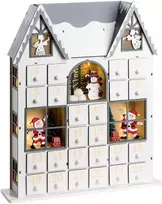 Beliani LED kalėdinė dekoracija FEMUND Advento kalendorius 40 cm Baltas