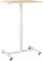 Beliani Reguliuojamas nešiojamojo kompiuterio stalas ACADEMIA šviesiai rudas/ baltas 65 cm 48 cm